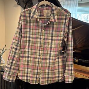 Lucky Brand J. Crew Colorful Plaid Button Down Shirt
